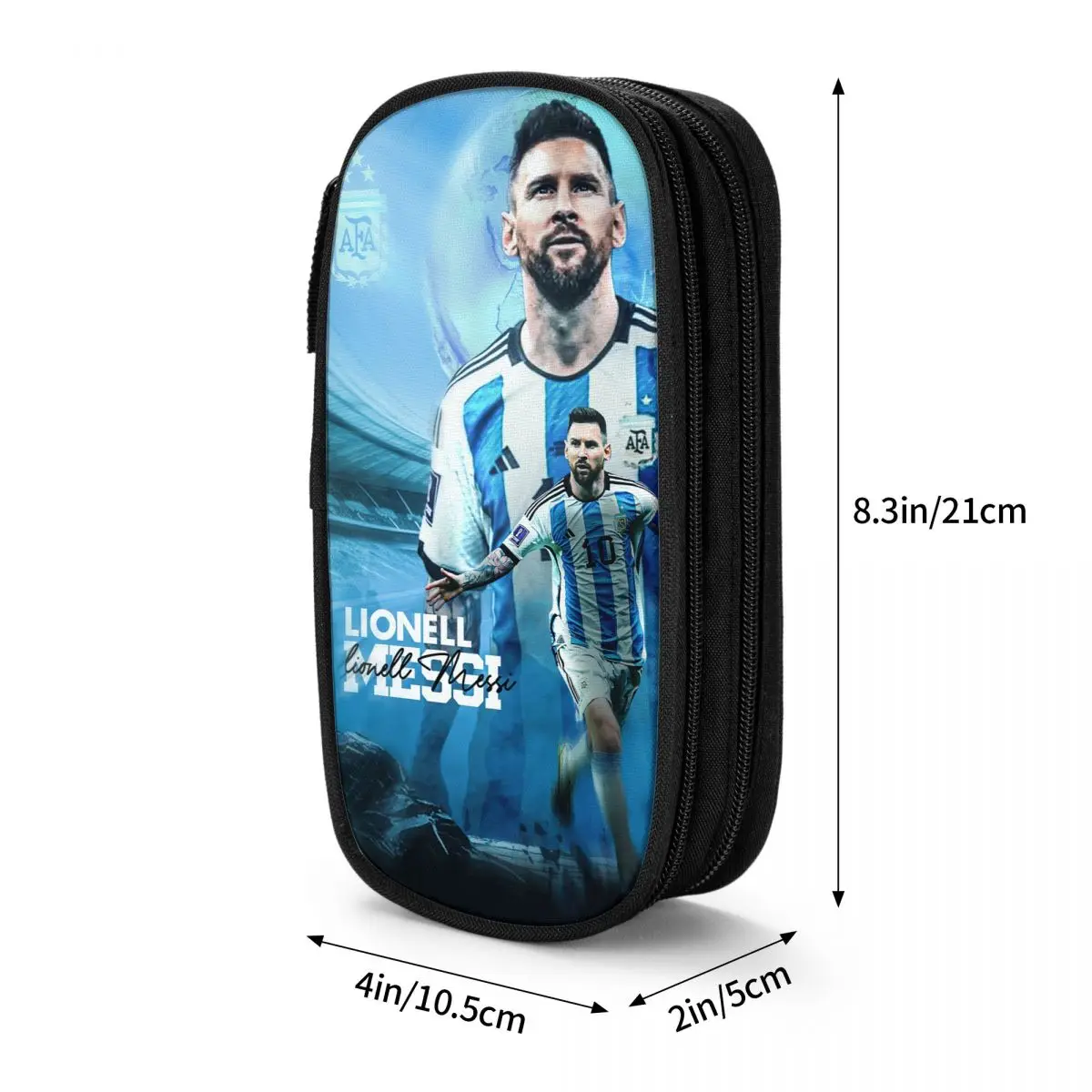 Football Messi Pencil Cases Argentina Soccer Pen Bag Kids Big Capacity Students School Cosmetic Pencil Pouch 3