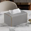 2025High Quality Streak Luxury Leather Tissue Box,European Style Tissue Box Holder,Living Room Hotel Home Decoraction Tissue Box 6