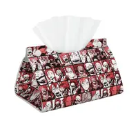 My Hero Academia Collage Facial Tissue Box Cover Rectangular Waterproof PU Leather Tissue Holder for Bathroom Home Office Car 1