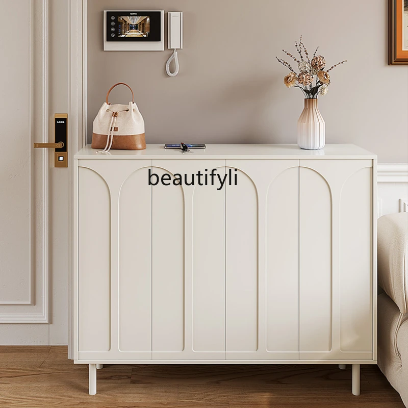 

Shoe Cabinet Home Entry Corridor outside Modern Simple Large Capacity Cream Series