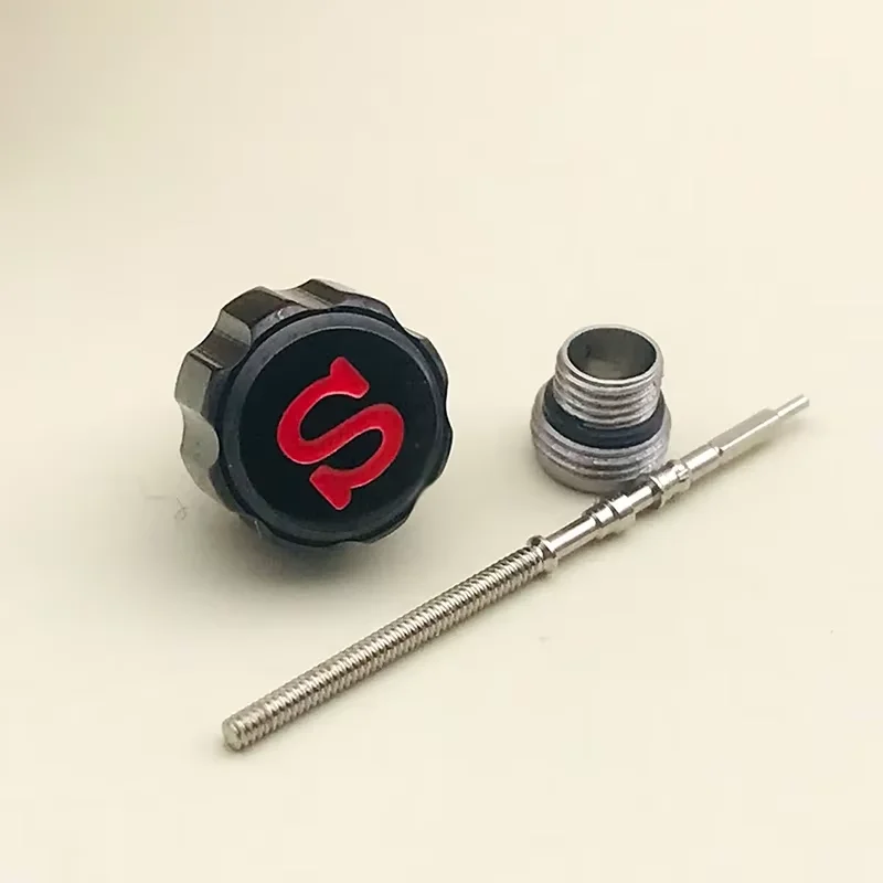 7mm Screw-in Watch Crown with Engraved 'S' - Includes Crown Tube and Stem