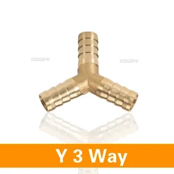 Multi - Size Brass T - Type 3 - Way Hose Connector Adapter - 8mm (Y 3 Way)