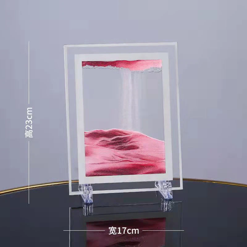 Moving Sand Art Picture Round Glass 3D Deep Sea Sandscape In Motion Display Flowing Sand Frame Sand Painting 