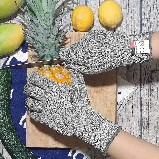 1 Pair Cut Resistant Gloves Level 5 Protection Food Grade Safety Cutting Gloves for Oyster Shucking Slicing Meat Wood Carving 5