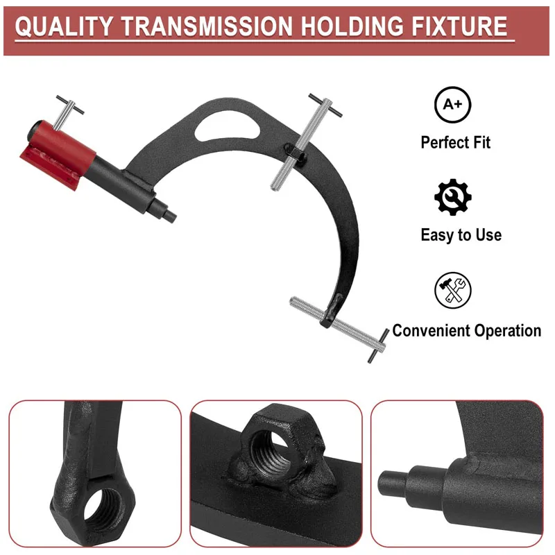 Transmission Holding Fixture Tool J-8763-B with Base Fit for GM Transmissions Small Engine 3L30, 200, 200C, Replace for T-0156-B