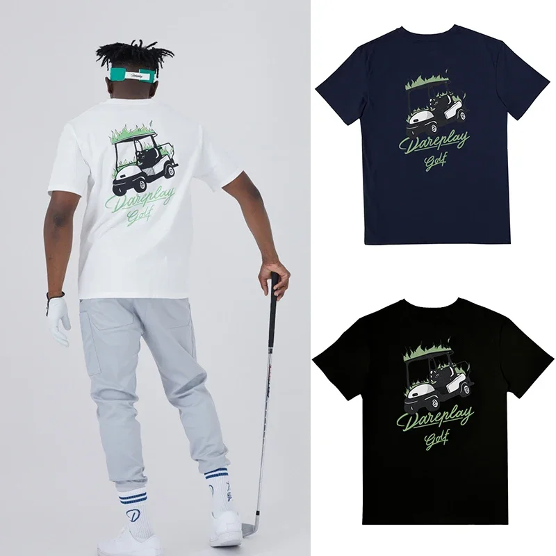 

Dareplay Golf Summer 100% cotton 24 New Men's and Women's Universal T-shirt Golf Wear Outdoor Short Sleeve Clothing