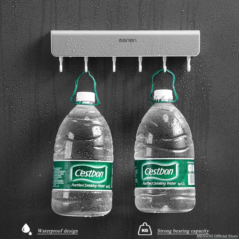 Wall-mounted Behind the Door Coat Hook Hanger behind the Door Cabinet Wardrobe Dormitory Hook Storage Rack Keychain