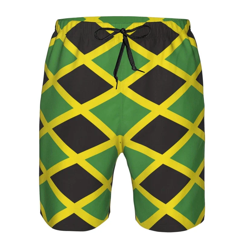 3D Jamaica Lion Flag Graphic Beach Shorts Pants Men Board Shorts Swimsuit homme 2024 Summer Swim Trunks Cool Kids y2k Ice Shorts 6