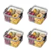 4 Pack Airtight Food Storage Containers Storage Boxes Storage Tank with Lids Divided Storage Containers  460ML 1