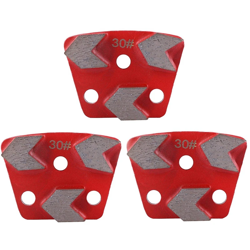 

3X 30 Grit Metal Bond Scraper Trapezoid Diamond Floor Grinding Pad Disc For Removing Adhesives Spots Joints