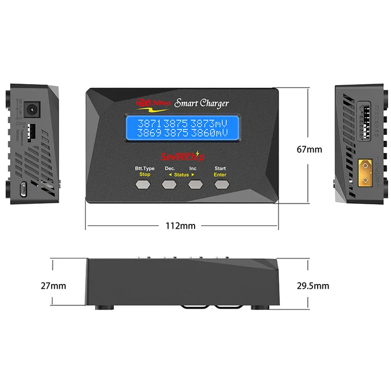 Chargeur intelligent B6 pour drones LiPo/Li-ion/LiFe, 1-6S, 0.1-5.0A, avec adaptateur EU/US/UK/AU