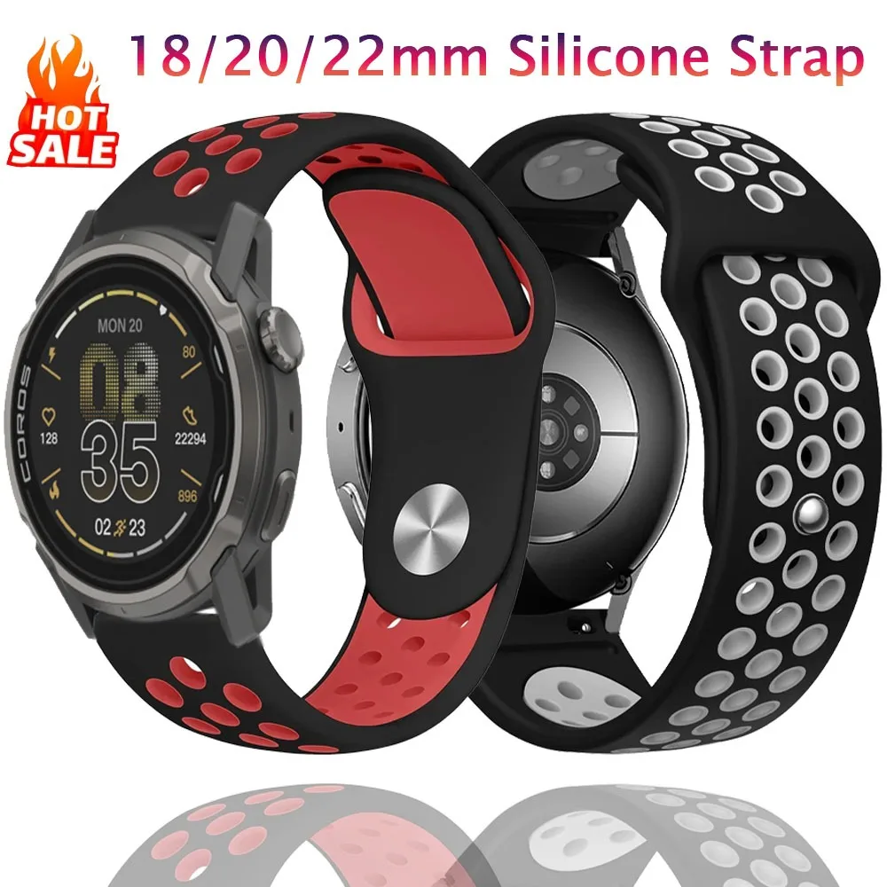 Silicone Watch Strap - Universal Fit, Multiple Sizes (18/20/22mm)