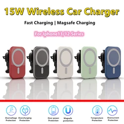15w magnético sem fio carregador de telefone do carro magsafe carregador de carro para iphone13/12 série tomada ar do telefone carro titular