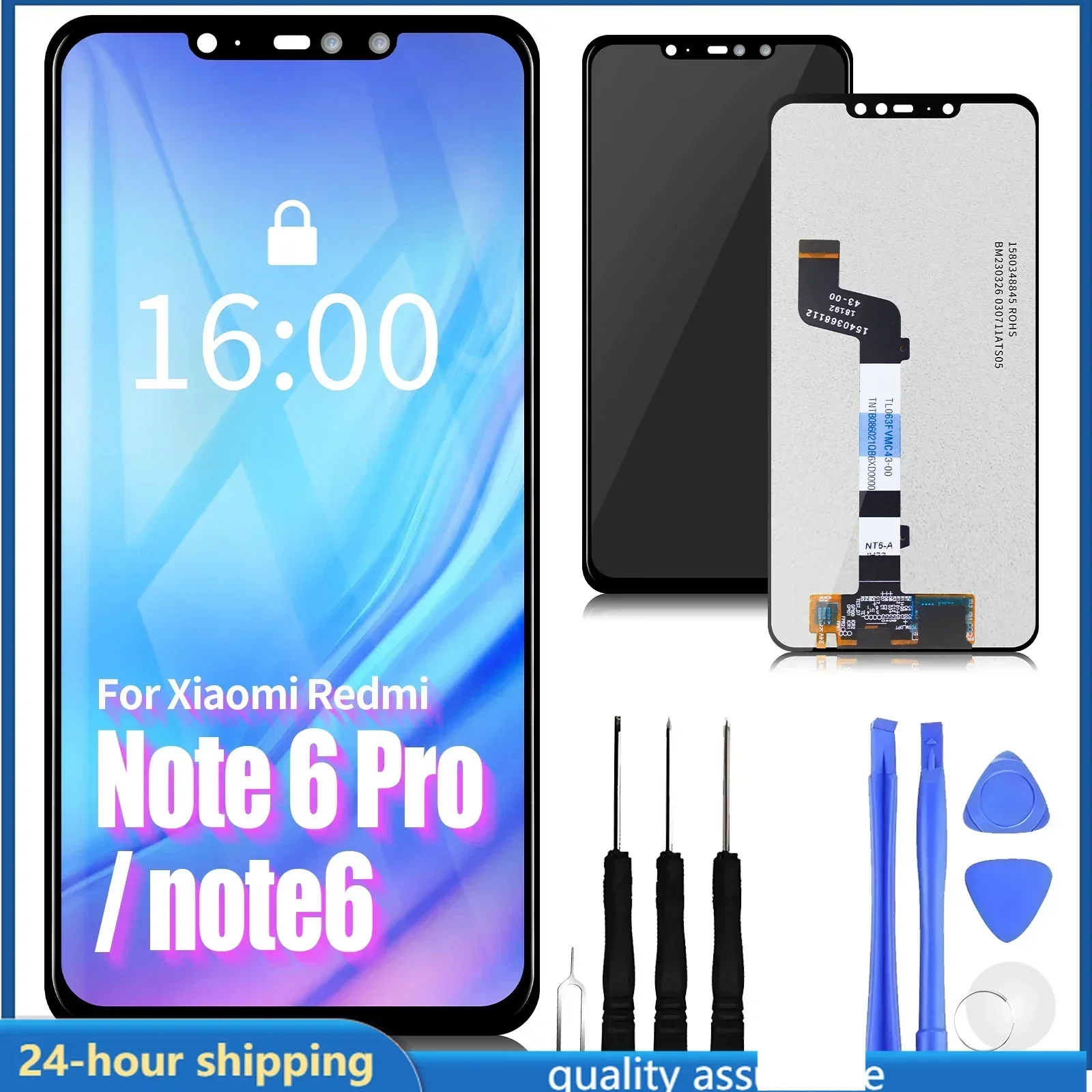 

6.26"AAA For Xiaomi Redmi Note 6 Pro LCD Display Touch Screen Digitizer For Redmi Note6 Pro Assembly Replacement M1806E7TG