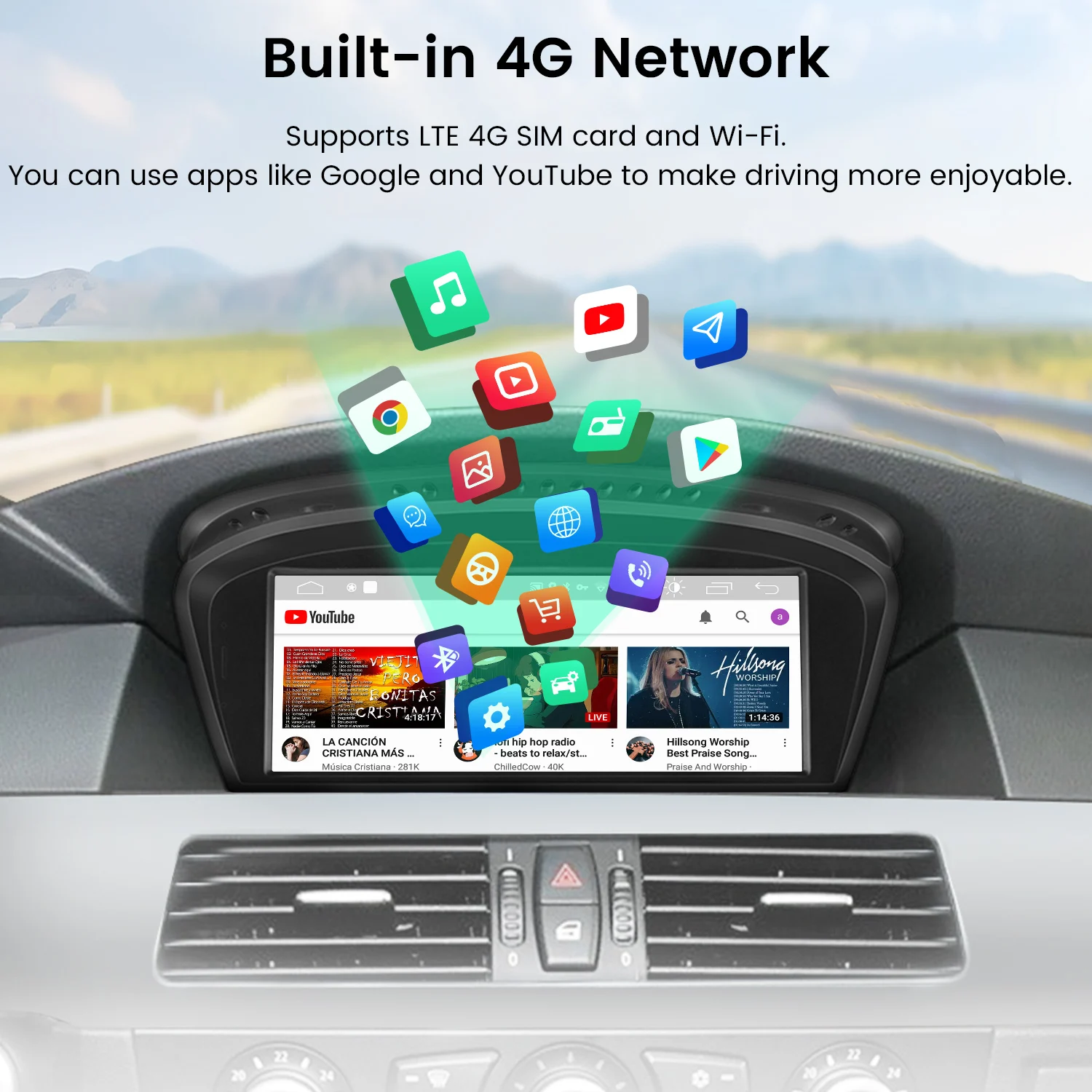 Radio Multimedia Junsun con CarPlay Inalámbrico y Android Auto para BMW Serie 3 E60 E61 E63 E64 Serie 5 E90 E91 E92 E93 2004-2012 5