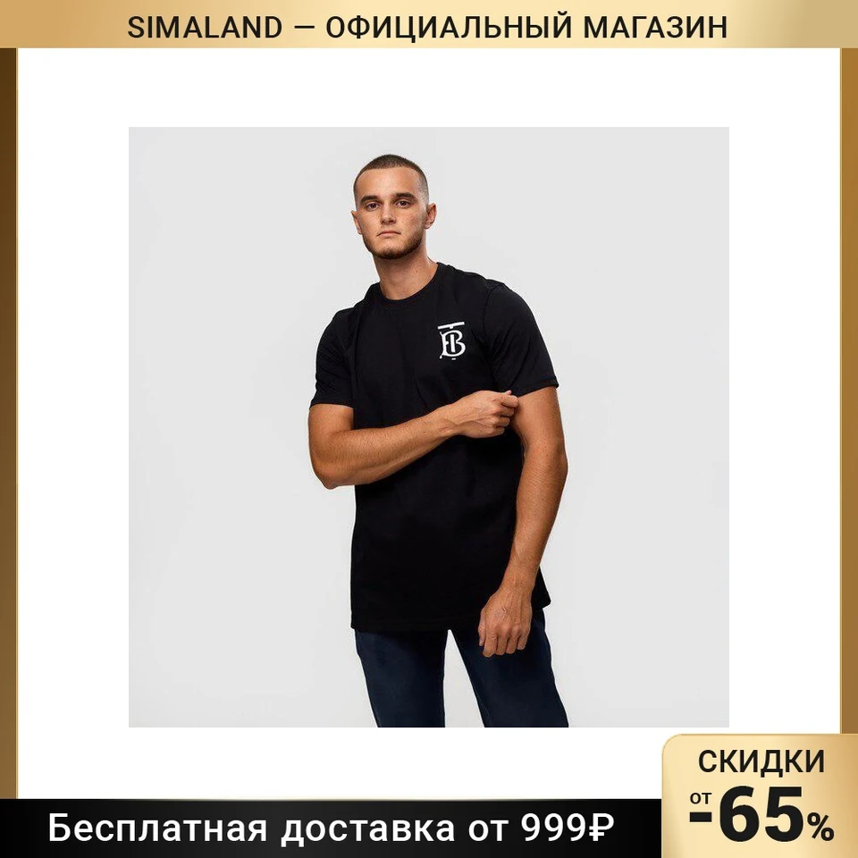 Tシャツ・カットソー BURBERRY Men Tops 8095104A1189 Black T-shirt for men BURBERRY color black T Shirts Tops Tees s