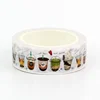 NEW 1PC 10M Decor Set of Bubble Pearl Milk Tea Coffee Washi Tape for Scrapbooking Craft   Masking Tape Cute Journal Stationery 2