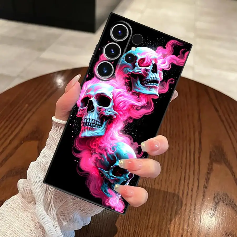 Fashion Pink Skull Phone Cover Case - Stylish Protective Design