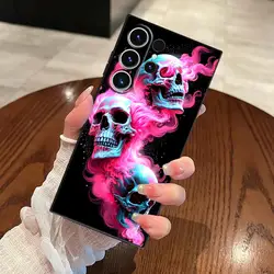 Fashion Pink Skull Phone Cover Case - Stylish Protective Design - Galaxy S20 FE (Mix01)