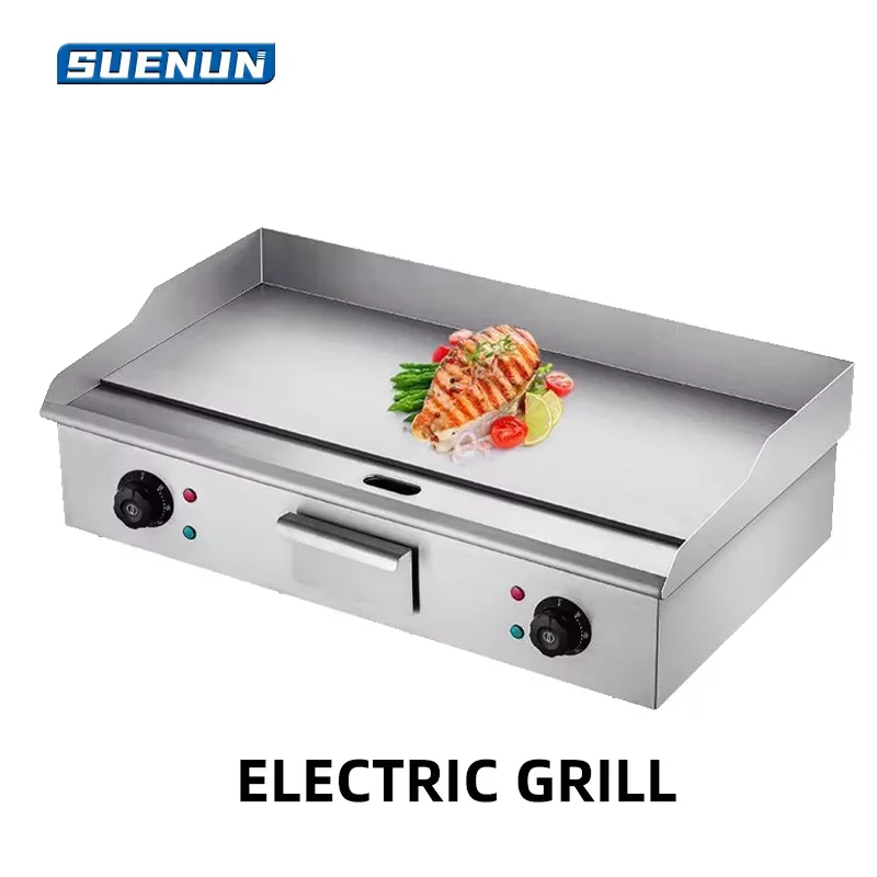 Commercial electric grill iron plate fried rice fried steak iron plate barbecue equipment electric oven adjustable temperatur