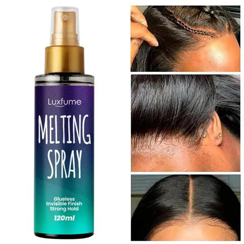 

120ML Melting Spray For Lace Wigs Quick Drying Long Lasting Invisible Lace Natural Melting And Holding Mousse For lace Wig Spray