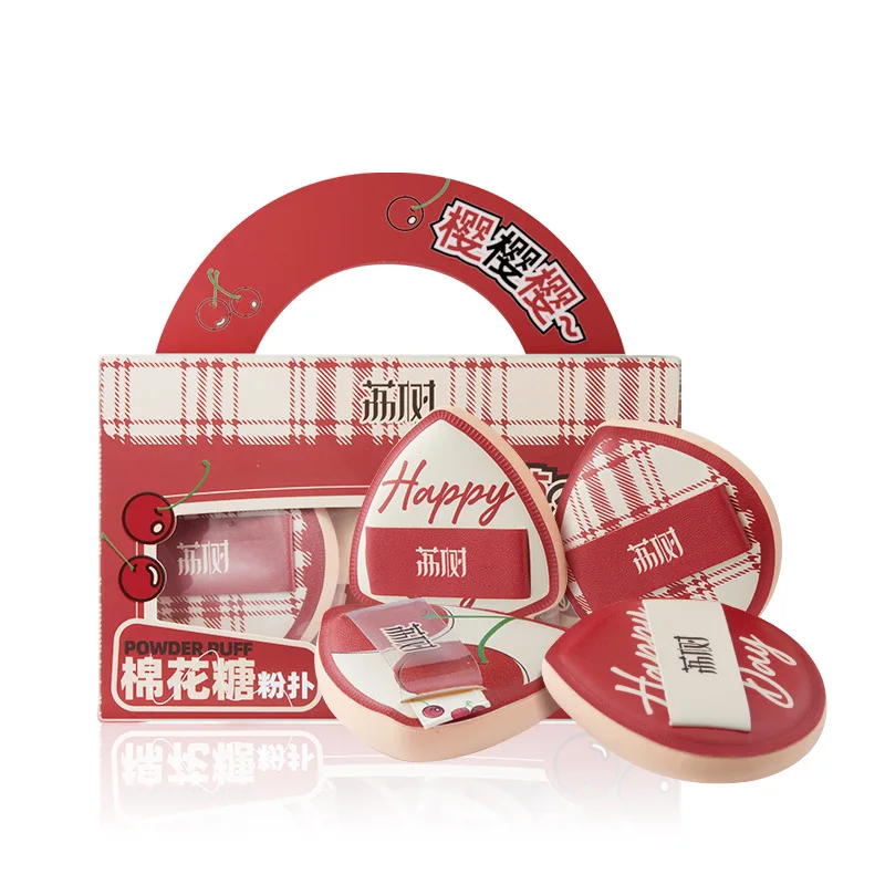 LISHU 4Pcs 울트라 소프 파우더 퍼프, 습식 및 건식 이중 용도 메이크업 스펀지 세트, 쿠션 파운데이션용 비파우더 흡수형