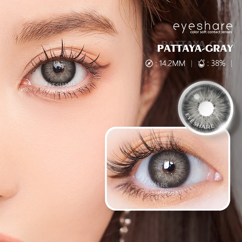 EYESHARE 1 Paar graue Kontaktlinsen für Augen, farbige Linsen, graue Linsen, natürliche bunte Kontaktlinsen, jährliche Verwendung – Detail 29