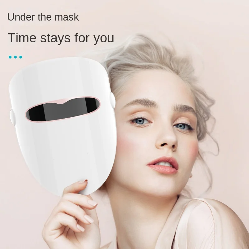 

LED Spectrum Beauty Mask Small Bubble Beauty Instrument Acne Removing Photon Skin Rejuvenation Mask Beauty Instrument HD Screen