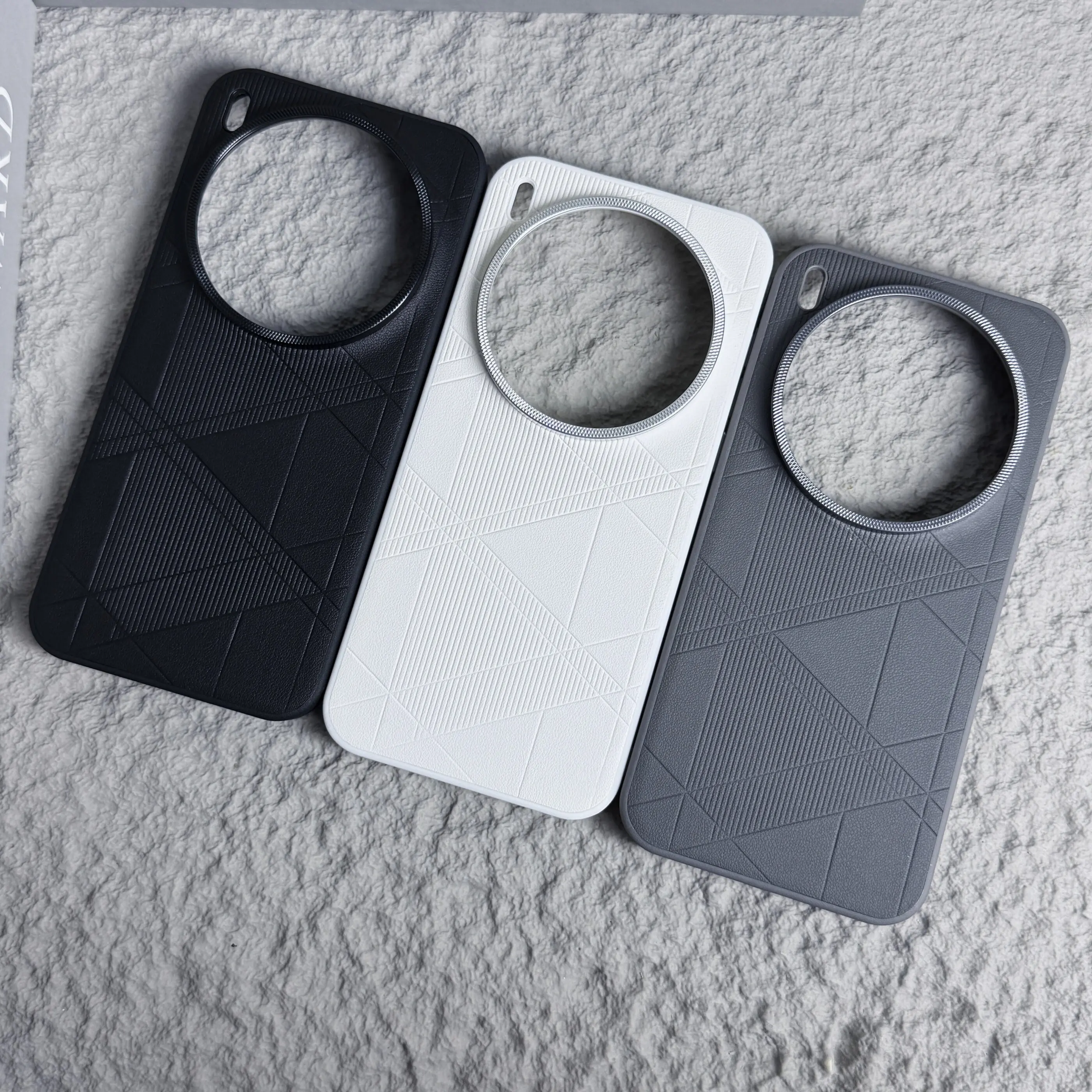 Sleek Fashion Matte Hard Leather Non-Slip Shockproof Phone Case
