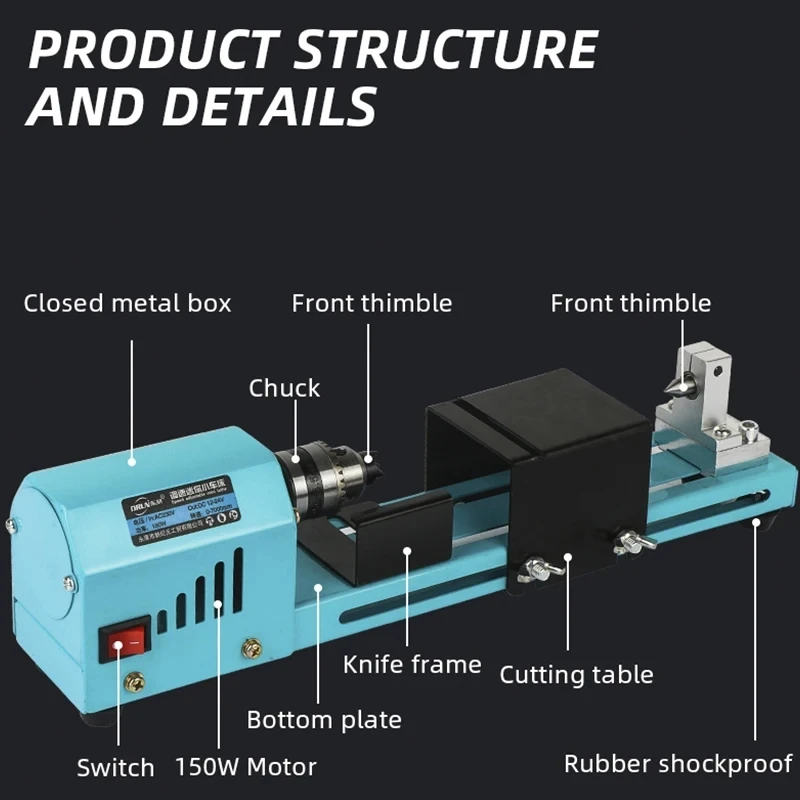 آلة خراطة خشب كهربائية صغيرة، مصممة لأغراض الديكور...