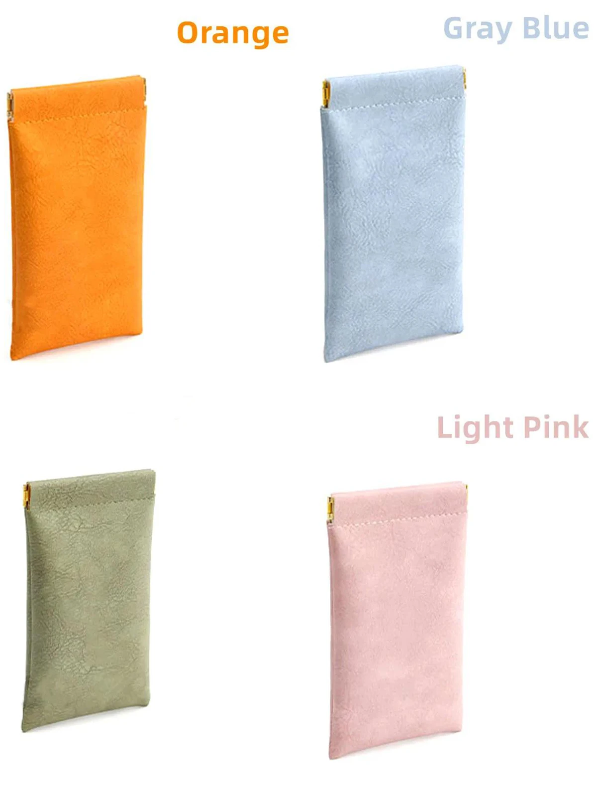 1pc Weiche PU Leder Sonnenbrille Gläser Tasche Lesen Fall Sonnenbrille Beutel Unisex Einfache Brillen Lagerung Taschen (4 farbe Können Wählen) – Detail 6