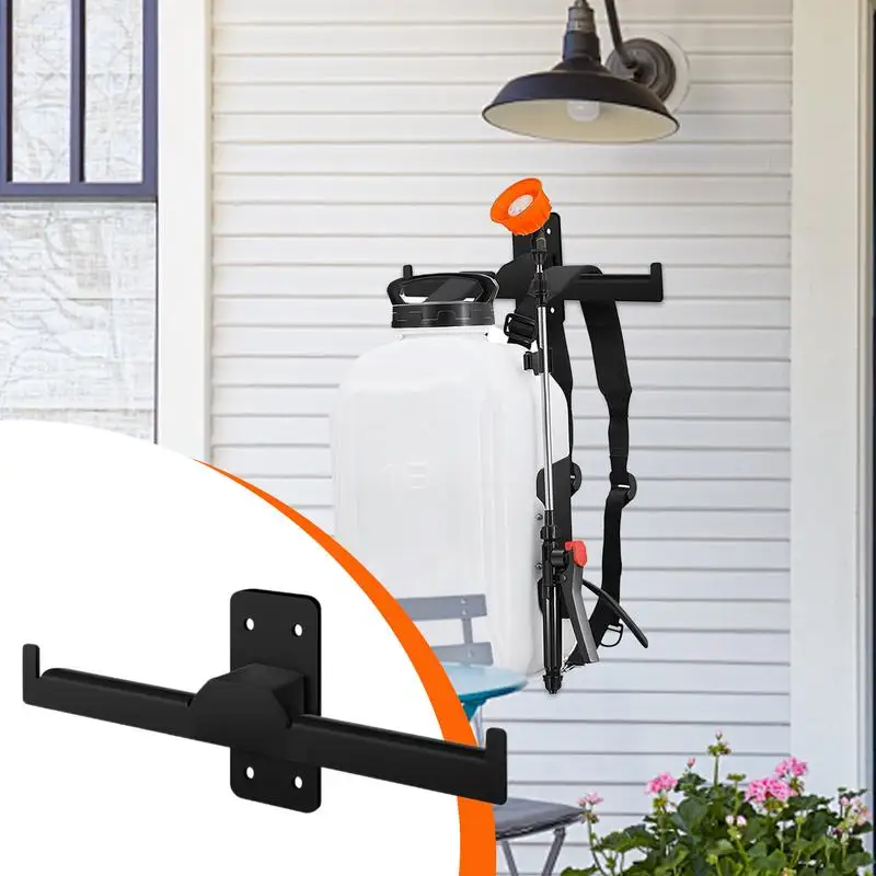 Backpack Blower Wall Mount Rack Steel Backpack Blower Rack Holder Hunting Pack Storage Chainsaw Chain Storage Hanger Garage 4