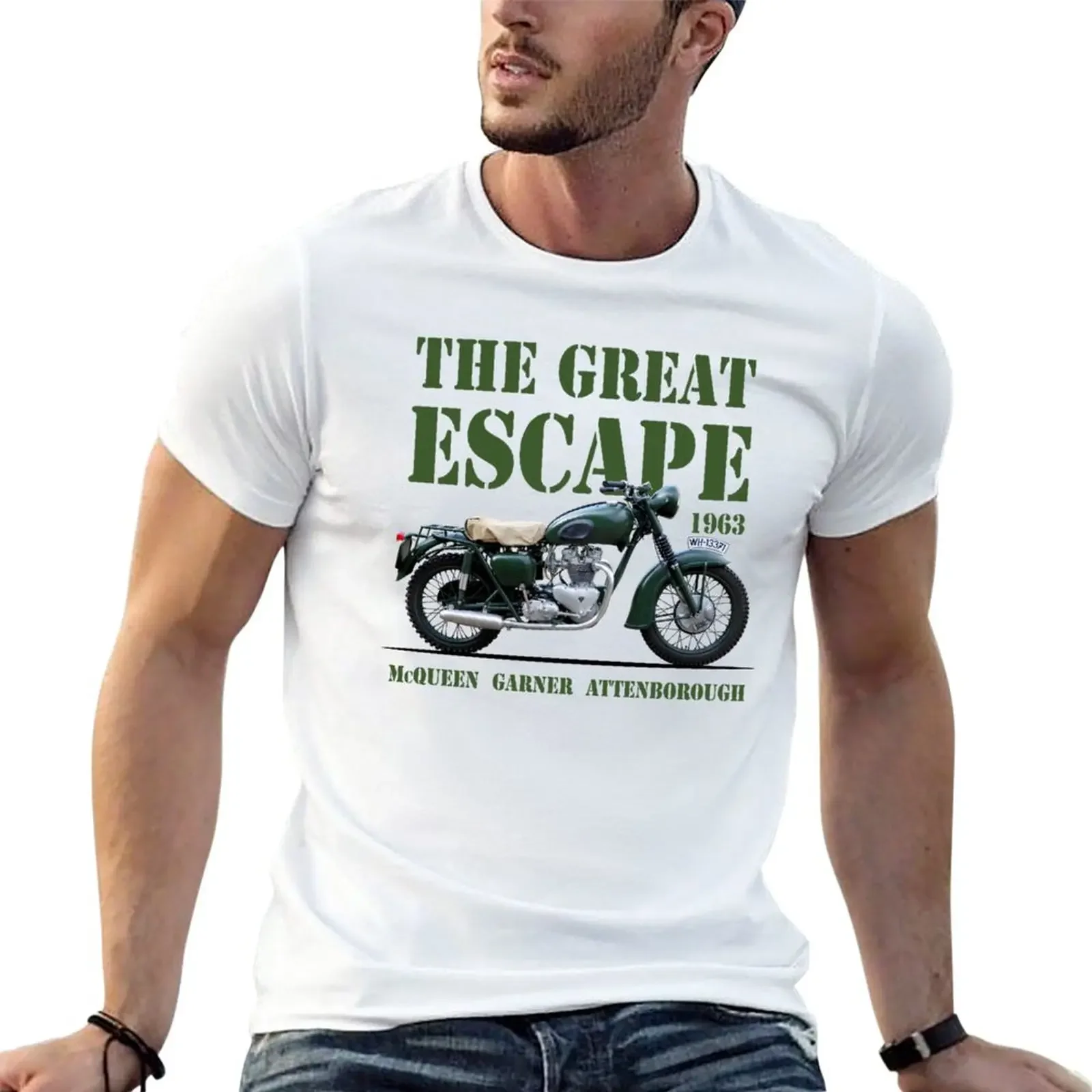 

Футболка Steves Great Escape Bike большого размера, выдержанная мужская одежда