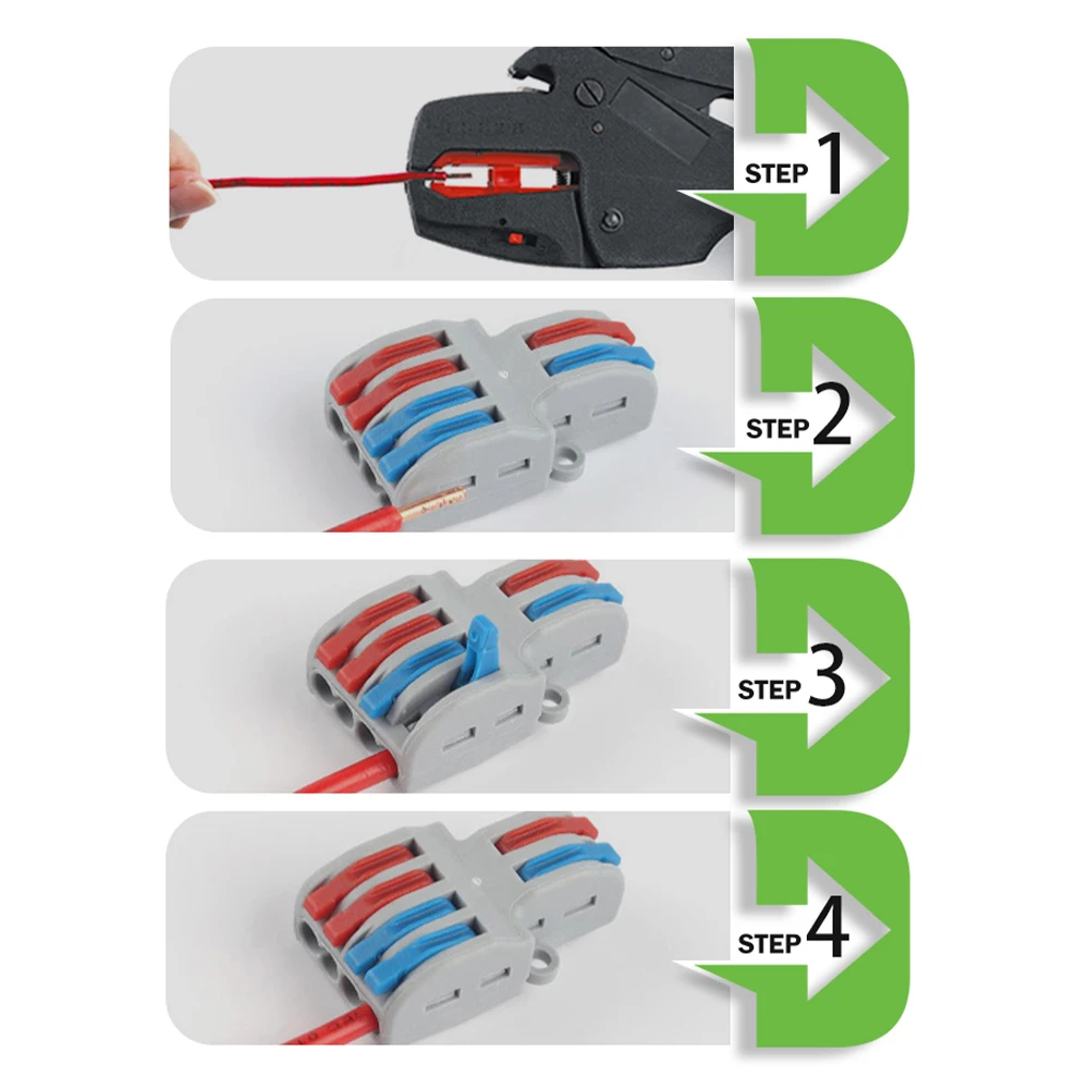 Quick Wire Connector Universal Electrical Cable Push-in Terminal Block Conductor Lever Crimp SPL 42/62/82 Butt Home Junction Box