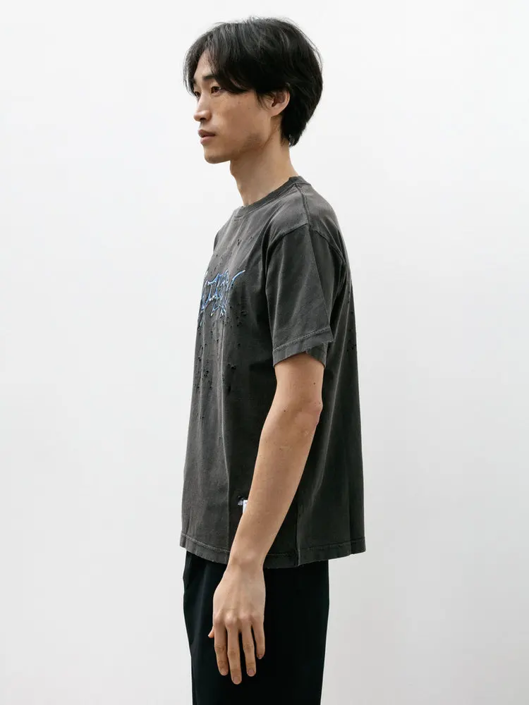 Retro Cotton T-irt round Ne ort Sve Printed Bla Vintage Running Mothtech Men's Casual Comfortable Breathable Summer