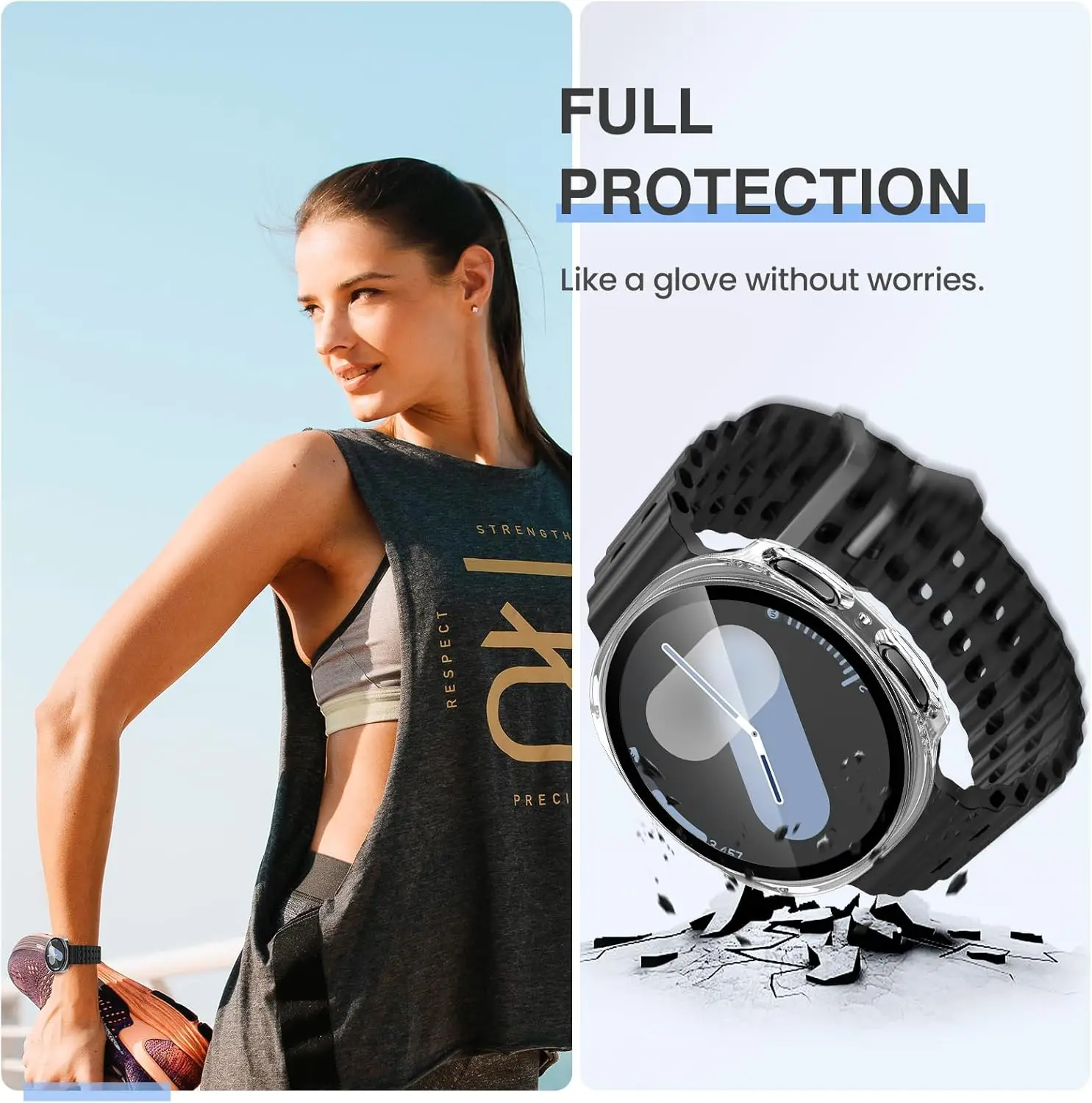 All-Around Protective Watch Case with Screen Protector and PC Bumper