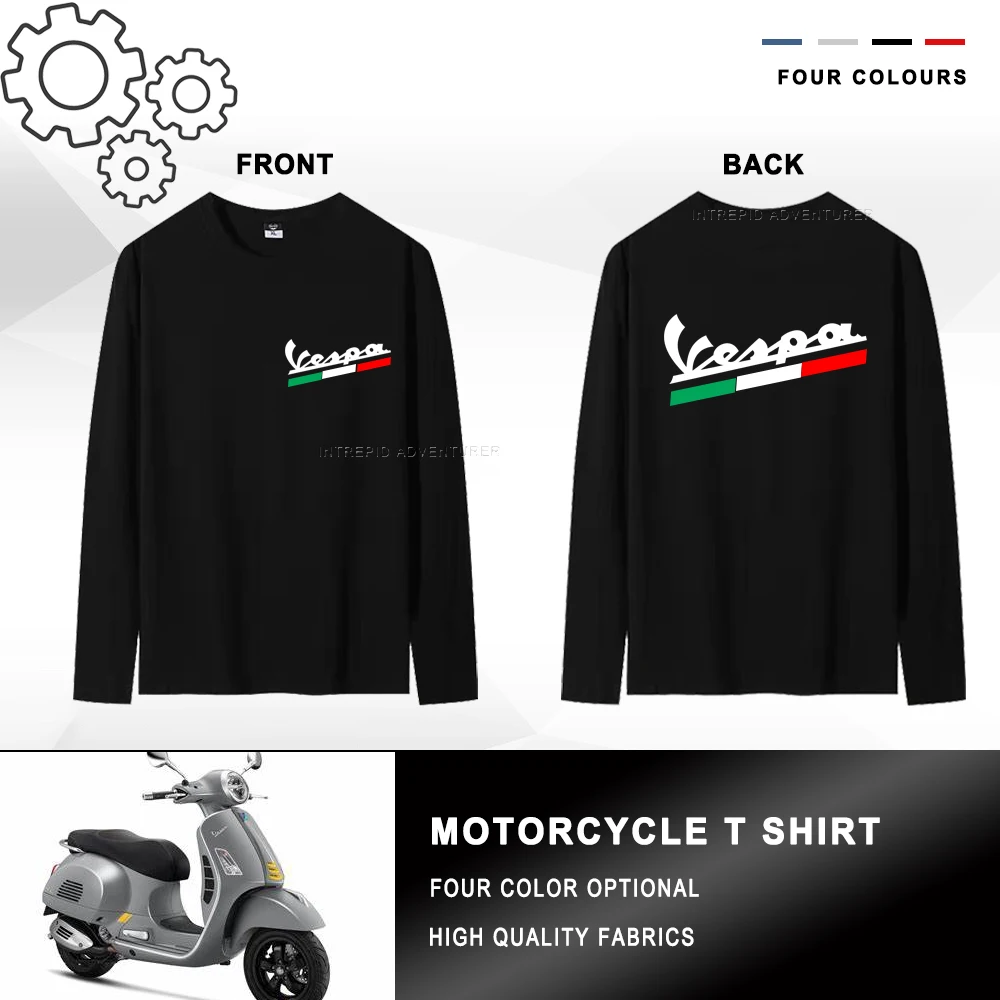 

FOR Vespa T Shirt Cotton Motorcycle O-Neck Casual Printed Tops