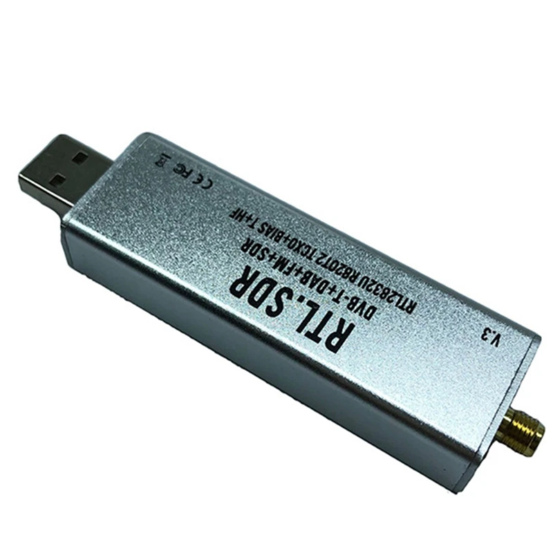 Фото V3 RTL2832U 1PPM TCXO HF Bias Tee SMA программно определяемое радио металлический + пластиковый SMA ключ с антенной RTL SDR V3 R820T2 RTL2832U №3