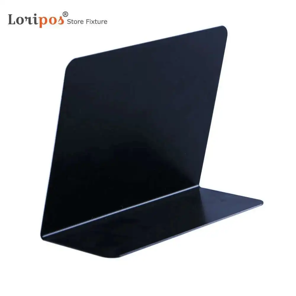 10pcs/lot L Black Price Tag Holder Display Label Stand Store Mini Chalk Menu Board Blackboard Liquid Sign Holder Loripos