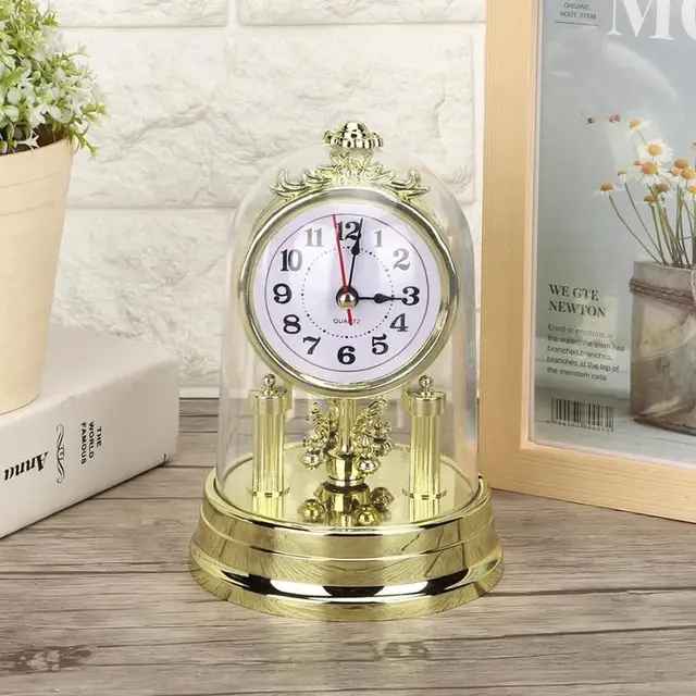 European Retro Style Table Clock Living Room Clock Antique Silent Desk Clock Office Alarm Clock Home Decor Clock 3