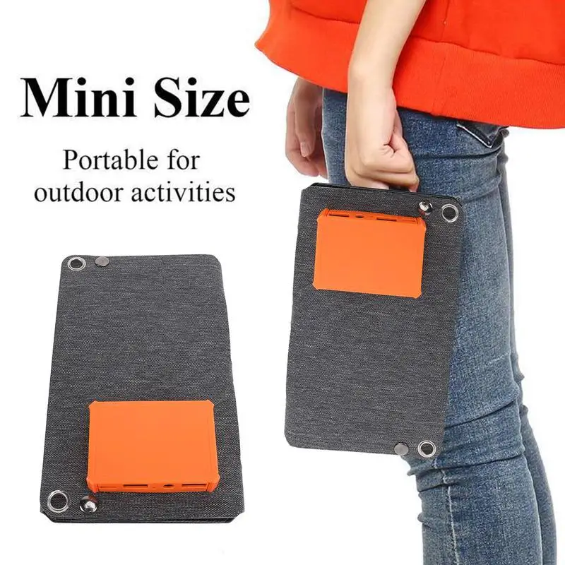 Portable Solar Power Charger Bag Backup Battery Bag Phone Charger Portable Charger Power Bank Folding Bag Camping Solar Charger