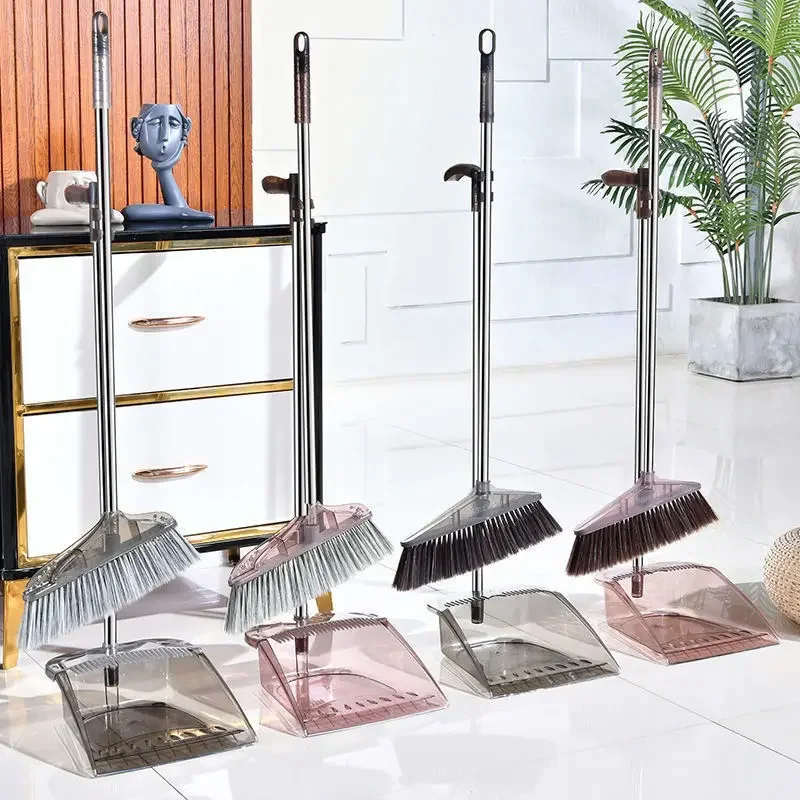 Floor Cleaning Broom Sets for Home Scoop and Dustpan Magic Mop Products Household Cleaning Brush Kitchen House Dust Transparent