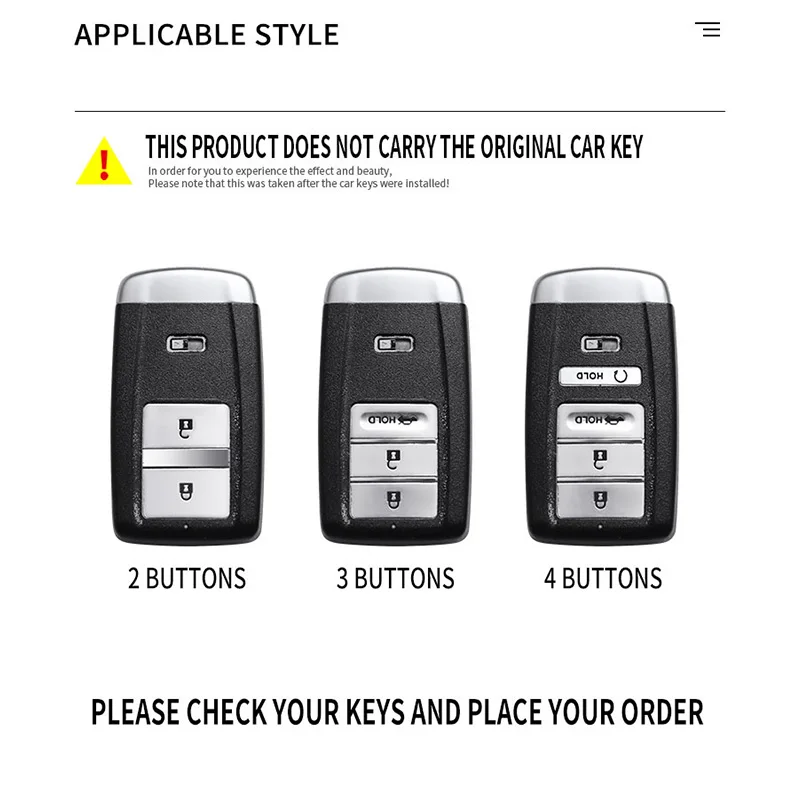 Custodia per chiave a distanza intelligente per auto in lega di zinco per ACURA RLX RDX MDX ILX TLX 2016 accessori per auto - S76fce61feb5e4744b9cb92a9d5932392V