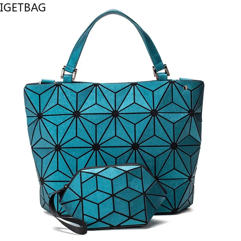 

sac a main brand geometric bags for women 2024 Quilted Shoulder Bags Laser Plain Folding ladies Handbags bolsa feminina