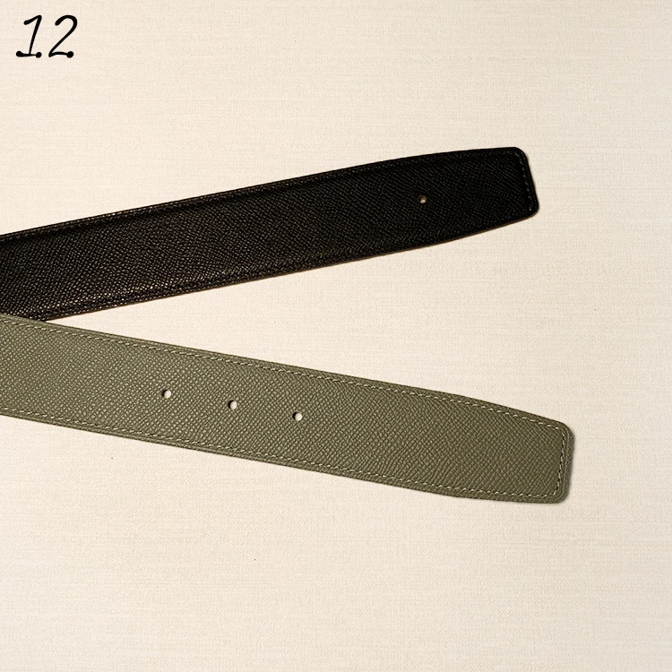2026 WITHOUT BUCKLE 3.8cm two sides high quality men women belt genuine leather trousers first layer 16 colors