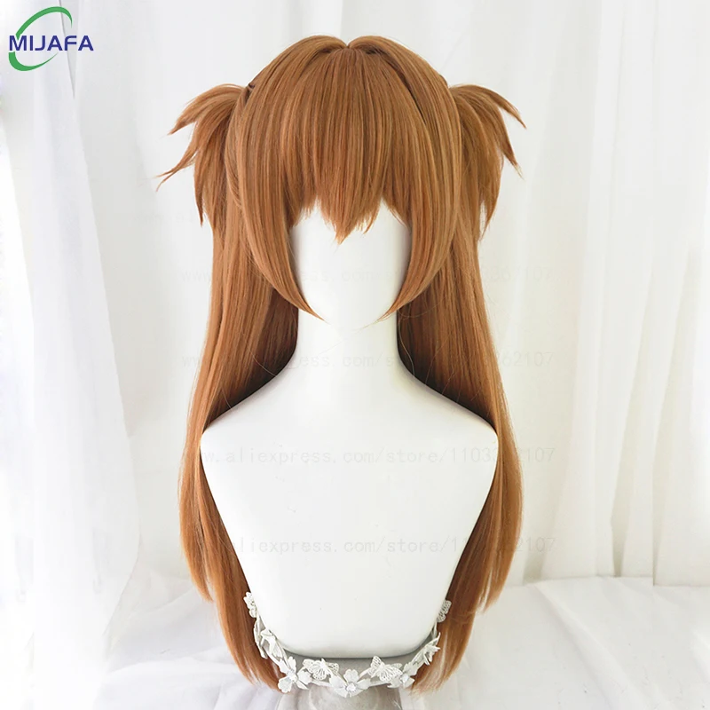 エヴァ アスカ ウィッグ 髪留め付き コスプレ - メルカリ