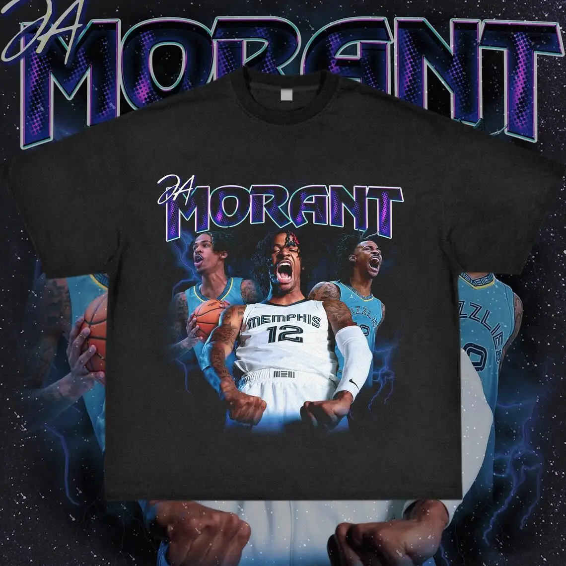 Ja Morant Bootleg Shirt Design Pullover Hoodie for Sale by