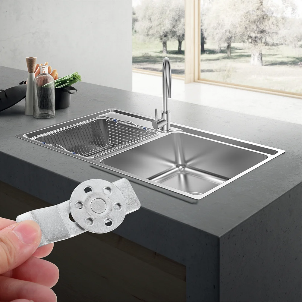 10 Pcs Kitchen Sink Clips Understage Bracket Undemount Mounting Undermount Support Stainless Steel Brackets