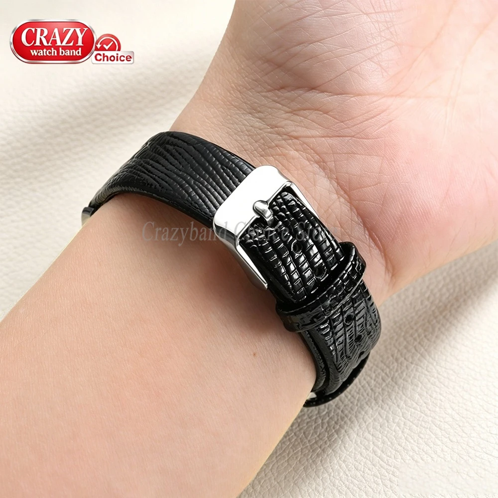 Premium Brown Slim Leather Watch Band – Soft, High-Quality Universal Wristband