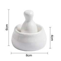 Ceramic Mortar and Pestle Set - Durable Herb & Spice Grinder, Stylish Kitchen Decor Essential (White)